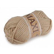 Fir de tricotat Jumbo Maxi, 100 g - bej deschis